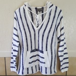 Michael Stars Drawstring pull over hoodie Size M